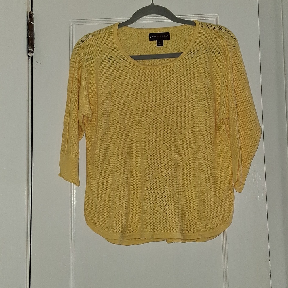 Dana Buchman Yellow Top - Picture 5 of 6